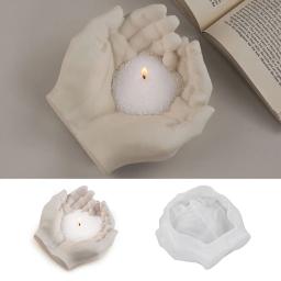 Concreto Mãos Silicone Mold Plantador Pot, resina epóxi Bandeja Moldes para Vela Embarcação, DIY Garden Decor, Formas de gesso, Flowerpot - Image 2