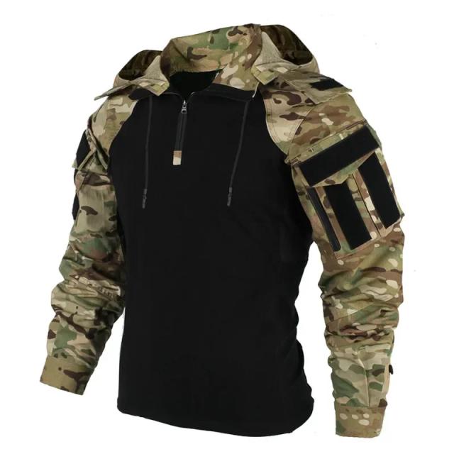 Ternos Táticos e Roupas de Trabalho: Uniformes Multifuncionais para Paintball, Caça e Combate com Bolsos e Camuflagem