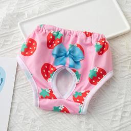 Fralda de cachorro confortável com forro acolchoado, calça menstrual pet absorvente, padrão dos desenhos animados, fraldas para prevenção de confusões - Image 4