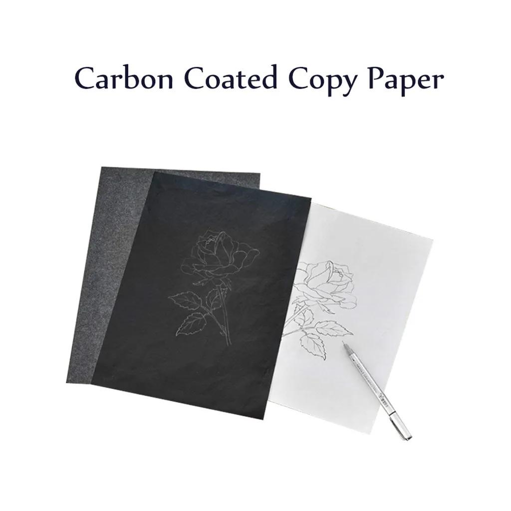 Reutilizável Carbono Revestido Papel De Cópia, Transferência De Grafite, Pintura De Rastreamento, A4, Preto, Permanente, Superfícies De Arte, 10Pcs - Image 1
