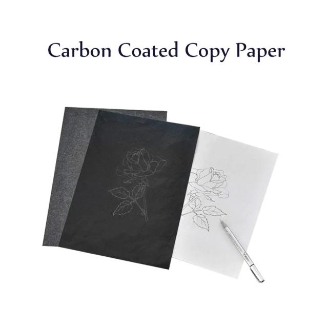 Papel Reutilizável de Carbono Revestido para Transferência de Grafite e Pintura de Rastreamento, A4, 10 Peças, Preto, Ideal para Superfícies de Arte