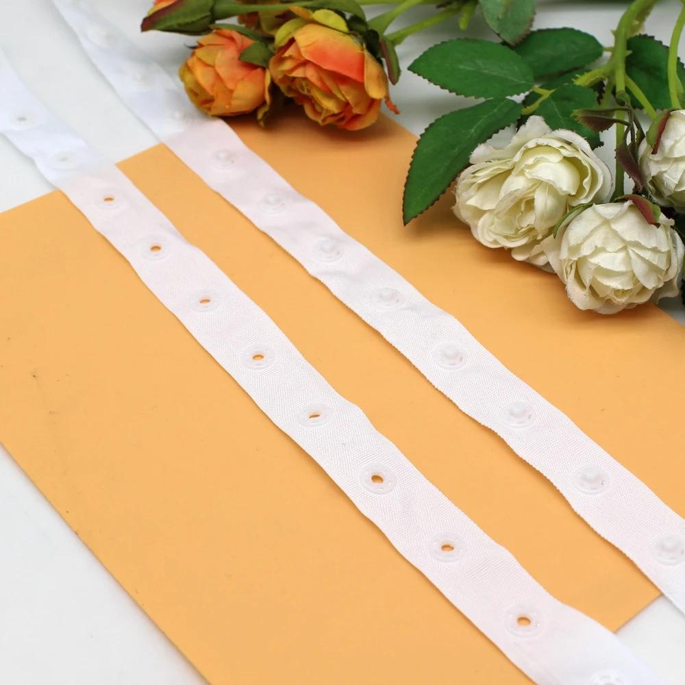 2 / 5 jardas/lote botões de pressão de resina redonda prendedores de pressão de plástico snaps fivela de cinto para roupas de bebê fita vestuário accessori - Image 1