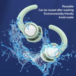 Soft Silicone Natação Tampões com Caixa, Redução de Ruído, Protetor de Orelha Dormir, Impermeável, Mini Sports Ear Plug, Mergulho, 1 Par - Image 4