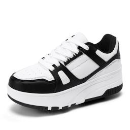 Sapatos de skate com 4 rodas para crianças, tênis para meninas e meninos, esportes de deformação ao ar livre - Image 4