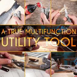 Alicata Multitool com Multi-ferramenta Profissional para Sobrevivência, Acampamento e Caça, Presentes para Homens, Pai, Banda Hus, 24-in-1 - Image 5