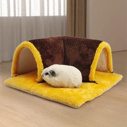 Túnel de pequenos animais para hamster, esconderijo de cobaia, playground respirável, tapete removível, caverna de animais, casa de cobaia, gato e gatinho - Image 4