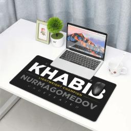 Khabib nurmagomedov mesa de escritório tapete mousepad invicto indisputado mma boxe grande jogo borracha computador mouse pad - Image 3