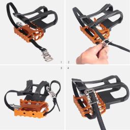 Deemount-pedal de bicicleta com alça antiderrapante, para bicicleta, ciclismo, sapato, biqueira, gravata, corda, cintos de segurança, 1 par - Image 5