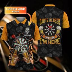 Camisa polo de impressão personalizada masculina, camiseta giratória, lapela de grandes dimensões, blusa de manga curta, hip hop, streetwear harajuku, dardo 3d, moda - Image 1