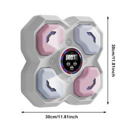 Smart Wall Mounted Music Boxing Machine, Sports Fitness Trainer, Alvo para Adultos e Crianças, Bluetooth, Home Wall - Image 6