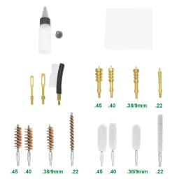Kit De Limpeza De Armas Kit De Limpeza De Armas Pistola 9mm .38 .22 .40 .45 Pistola De Caça Tiro Bronze Bore Brush Brass Jag Oil Bottle - Image 5