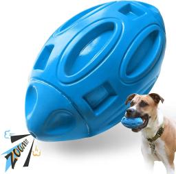 Brinquedos para cães rugby resistência mordida de borracha do cão mastigar molar limpeza dentes jogo de treinamento interativo pet puppy ball brinquedo suprimentos - Image 6