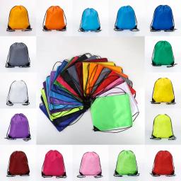 Unisex Polyester Drawstring Bag Esporte Mochila impermeável Bundle Pocket para homens Mulheres Student Rucksack Bag Natação Escola - Image 1