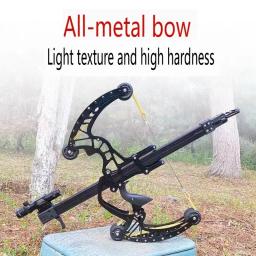 Poderoso estilingue de metal de alta precisão para tiro ao ar livre, caça, bola de aço de 8mm, acessório de arco composto de dupla utilização de longo alcance - Image 1