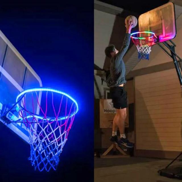 Iluminação LED para Aro de Basquete: Acessórios Noturnos Divertidos para Crianças em Jogos ao Ar Livre
