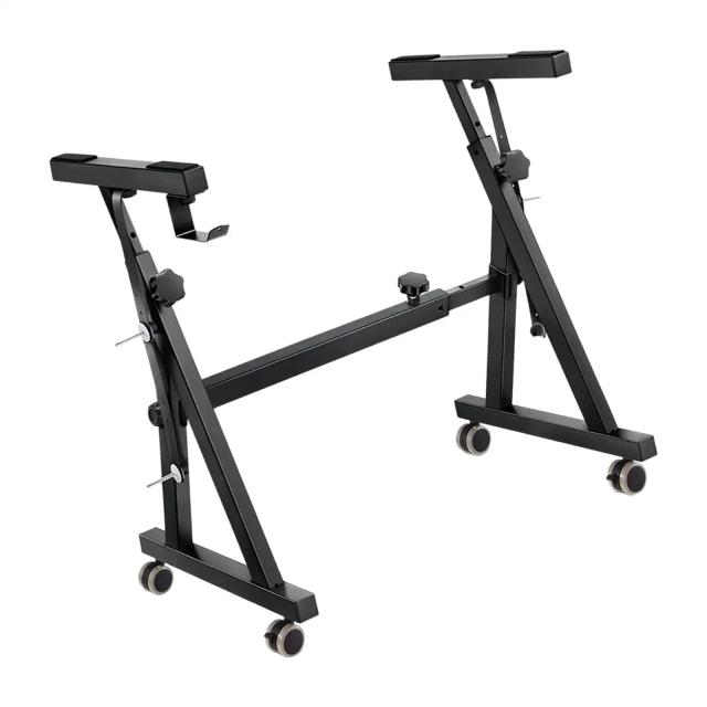 Suporte Ajustável para Teclado de Piano Elétrico com Rodas - Ideal para Iniciantes e Amadores (54-88 Teclas)