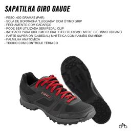 Sapatilha Cicloturismo Mtb Giro Gauge + Tacos Mtb - Image 3