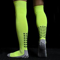 Meias longas de futebol e joelho masculino feminino meias de futebol longo esportes silicone anti deslizamento aperto - Image 4