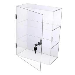 Caso de exposição acrílica com fechadura, Multipurpose Clear Showcase para Pequenas Pedras Lojas de Varejo, Relógios Action Figures Coleções - Image 4