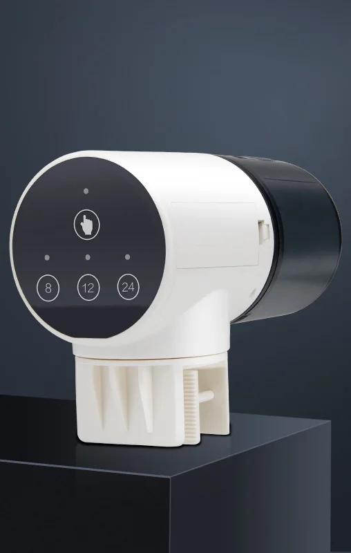 Alimentador Automático de Peixes com Temporizador Inteligente e Dispenser Silencioso para Viagens - Capacidade de 200ml