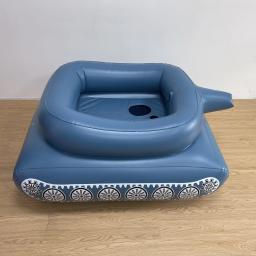 Linha flutuante inflável para crianças, tanque de água, anel de assento, 110x85x47cm - Image 2