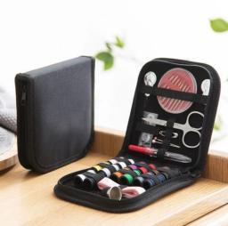 Portátil Mini Costura Box Set, Kit De Costura, Sacos De Armazenamento, Organizador De Diversos, Ferramentas Home, Acessórios De Costura, 14 Agulhas, Viagem - Image 2