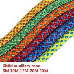 Corda de Downhill antiderrapante para escalada, Cabo de paraquedas portátil, Camping Lanyard, Caminhadas Clothesline, 6mm, Sobrevivência - Image 1