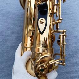 Saxofone Alto Eb Tune com Boquilha Case, Feito no Japão, Instrumento Musical de Latão, Laca Dourada, Frete Grátis, 275 Chegada - Image 3