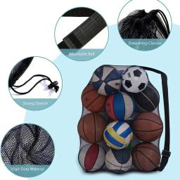 1 pc futebol basquete cordão bola saco de armazenamento de tênis vôlei saco de armazenamento esportivo ombro único fácil de transportar - Image 5