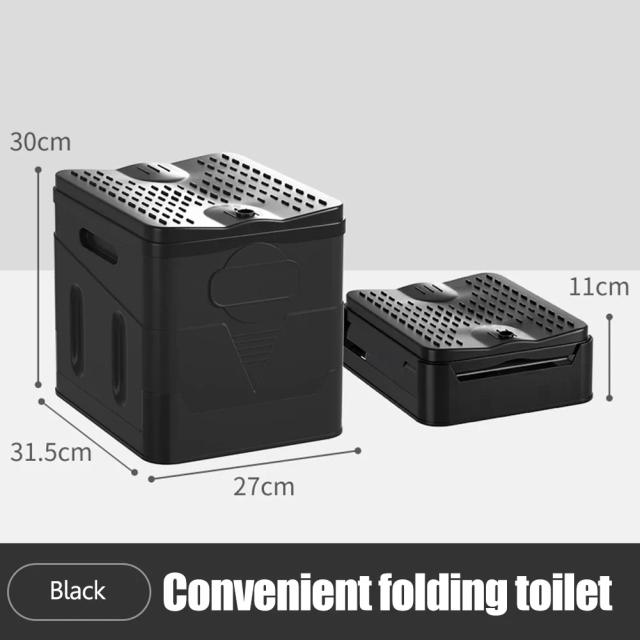 Assento Portátil para Carro e Camping: Balde Dobrável para WC e Commode