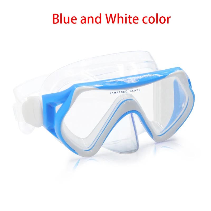 Óculos de natação para crianças Máscara de mergulho profissional de vidro temperado antiembaçante Máscaras de snorkel para natação com protetor nasal - Image 1