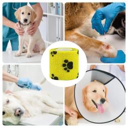 Bandagem multifuncional do cuidado da ferida do animal de estimação, envoltório autoadesivo para sapatas do cão - Image 5