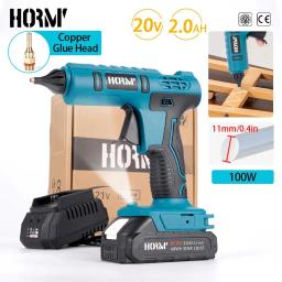 Cordless elétrica Hot Melt pistola de cola, cola em bastão, soldagem Hot Air Gun, Home Artesanato DIY, Makita bateria 18V, 11mm, 100W - Image 1