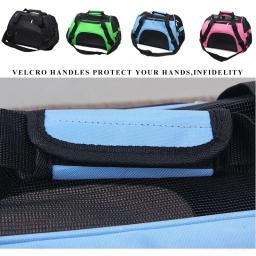 Portable Pet Carrier Bag para gatos e cães, Bolsa de viagem respirável, saco de transporte, malha, dobrável, cães pequenos - Image 5