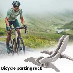 Suporte De Bicicleta De Madeira Ajustável, Estacionamento Rack, Garagem Interior, Instalação Sem Ferramenta, Suporte De Chão, Mtb Estrada - Image 4