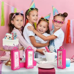 12pçs caixas de lembrancinhas de festa rosa para meninas, caixas de presente de boneca rosa quente, decoração de festa de aniversário de despedida de solteira, caixas de lembrancinhas de doces - Image 5