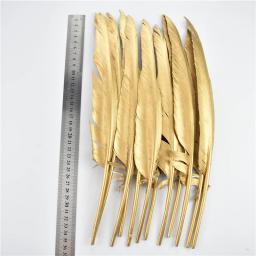 Penas de ganso douradas e prateadas para artesanato, pato, peru, decoração de penas douradas, joias, artesanato, festa de casamento, acessórios de decoração - Image 3