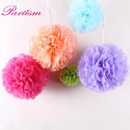Pompons de papel para decoração de casa, adereços decorativos, bolas coloridas, festa de casamento, 4 pol, 10cm, 6 pol, 15cm, 20PCs - Image 2