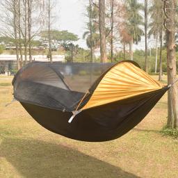Hammock Camping Outdoor portátil com Mosquiteiro, alta resistência Parachute Tecido pendurado cama, Swing dormir, 1-2 pessoas - Image 3