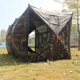 Barraca de caça a camuflagem multi pessoas, perspectiva unidirecional, excursão espacial grande, 4 estações, acampamento ao ar livre, observação de pássaros, patchwork - Image 3
