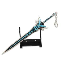 Genshin Impact Game Two-Handed Zinc Alloy Sword, Snow Buried Star, Silver Four Star, Sem Borda de Corte, Brinquedos Modelo de Arma, 21cm - Image 6