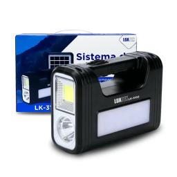 Kit Placa Solar Portatil 3 Lamp. Led Luz Emergencia Lk-3102 - Image 2