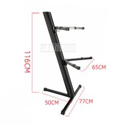 Suporte De Exposição Do Teclado De Altura Ajustável, Suporte De Aço, Suporte De Metal, Três Camadas, Instrumento Eletrônico, Sintetizador - Image 3