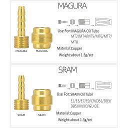 Agulha de óleo para bicicleta de montanha, cabeça de azeitona para shimano deore bh90 bh59 sram magura, mangueira de freio de óleo, inserção de conexão - Image 4