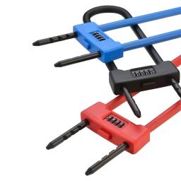 U lock-bloqueio em u de combinação de bicicleta, cadeado de combinação de quatro posições, cadeado de manilha longa, com manilha ajustável, portas de vidro - Image 3