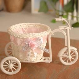 Vaso De Cesta De Flor De Rattan, Modelo De Bicicleta De Triciclo, Jardim Em Casa, Decoração De Festa De Casamento, Presente Decorativo - Image 4