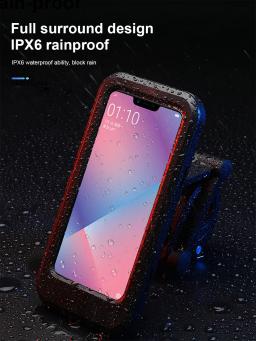 Suporte de celular impermeável para motocicleta e bicicleta, suporte de celular ajustável, suporte universal de bicicleta giratória de 360 ° - Image 4