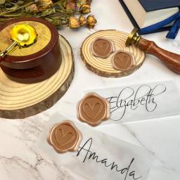 30 pçs selo de cera adesivos amor recém-casado arco-nó grinalda com palavras abrir-me obrigado diy convites de casamento envoltório de envelope festivo - Image 3