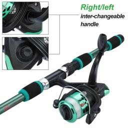 Completo Telescópico Pesca Rod Kit, Pesca Roda, Isca Gancho, Viagem Rod Set - Image 4