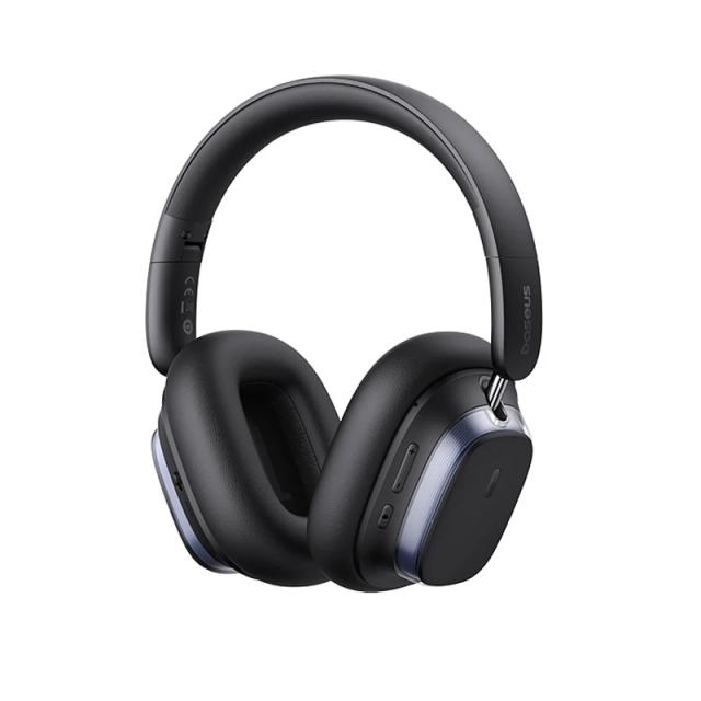 Baseus bowie h1s fones de ouvido sem fio bluetooth 5.4 cancelamento de ruído 46db sobre a orelha fone de ouvido de áudio espacial de alta resolução 120h tempo
